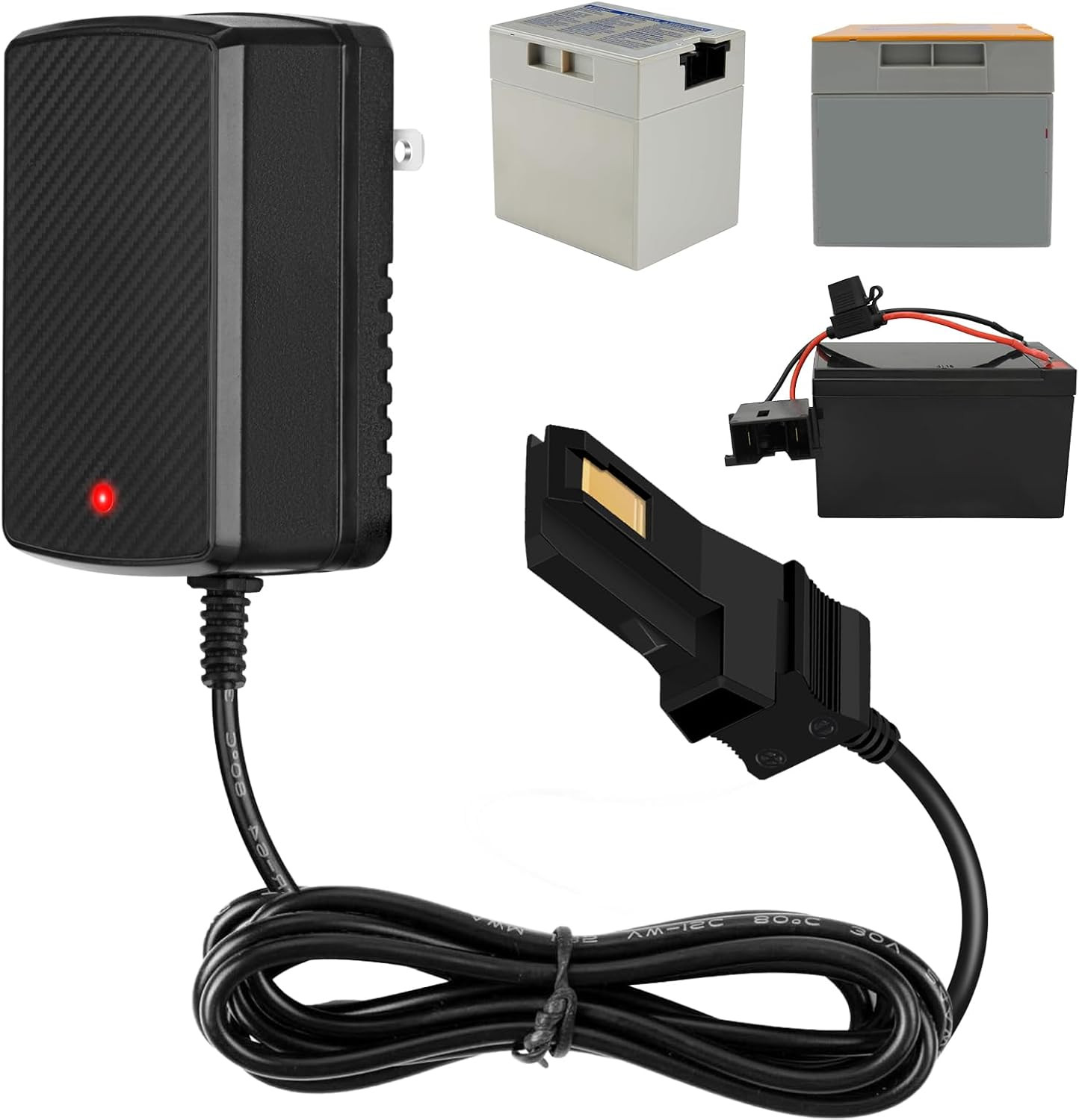 12V Battery Charger for All Power Wheels Gray and Orange Top Battery 12 Volt Cha
