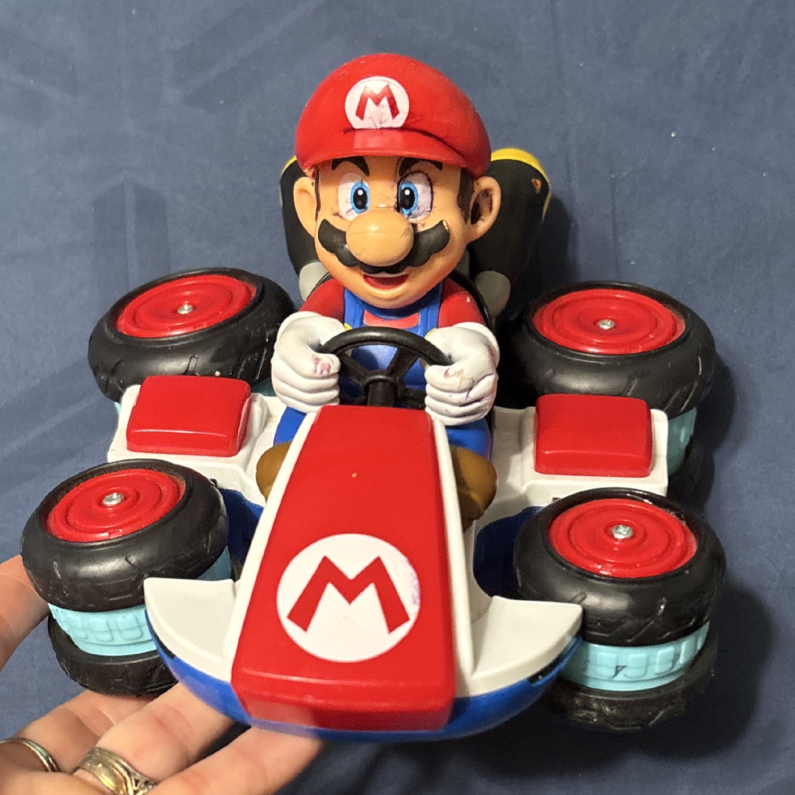Jakks Super Mario Battery Operated Ride-On Toy Vehicle Red Blue Used