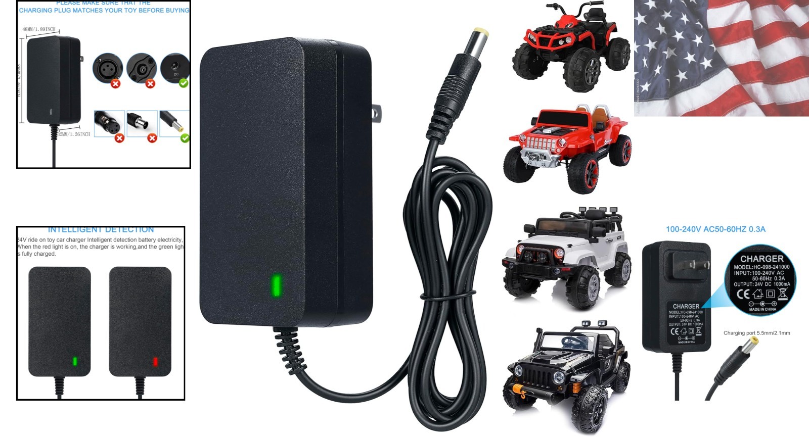 24V Battery Charger for Ride on Toys,24V Charger for Ride on Car Best Choice …