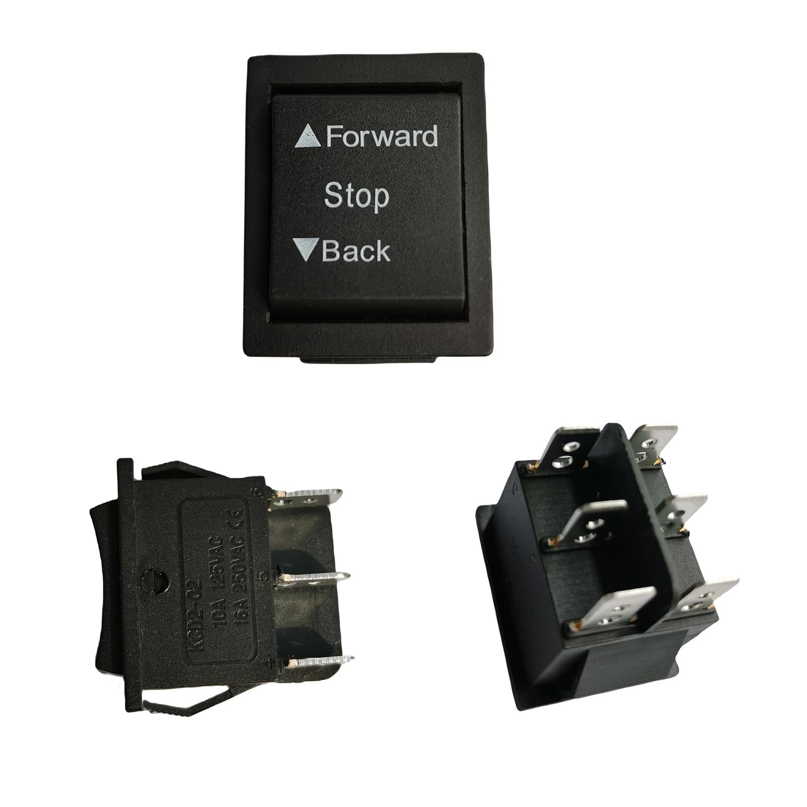 2 PCS 6V 12V Forward Reverse Switch for Kids Ride-On Car Replacement Parts, Blac