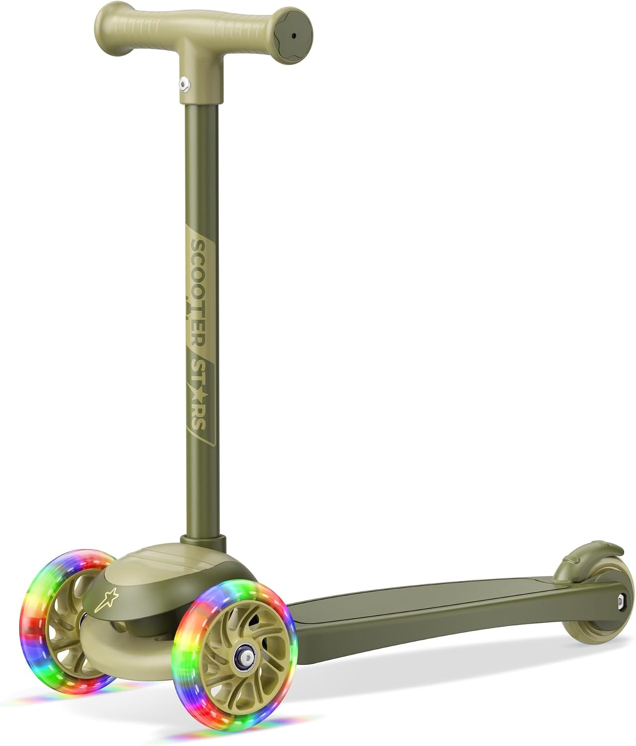 3 Wheel Scooter for Kids, Smooth Light Up LED Front Wheels, Wide Anti Slip Deck,
