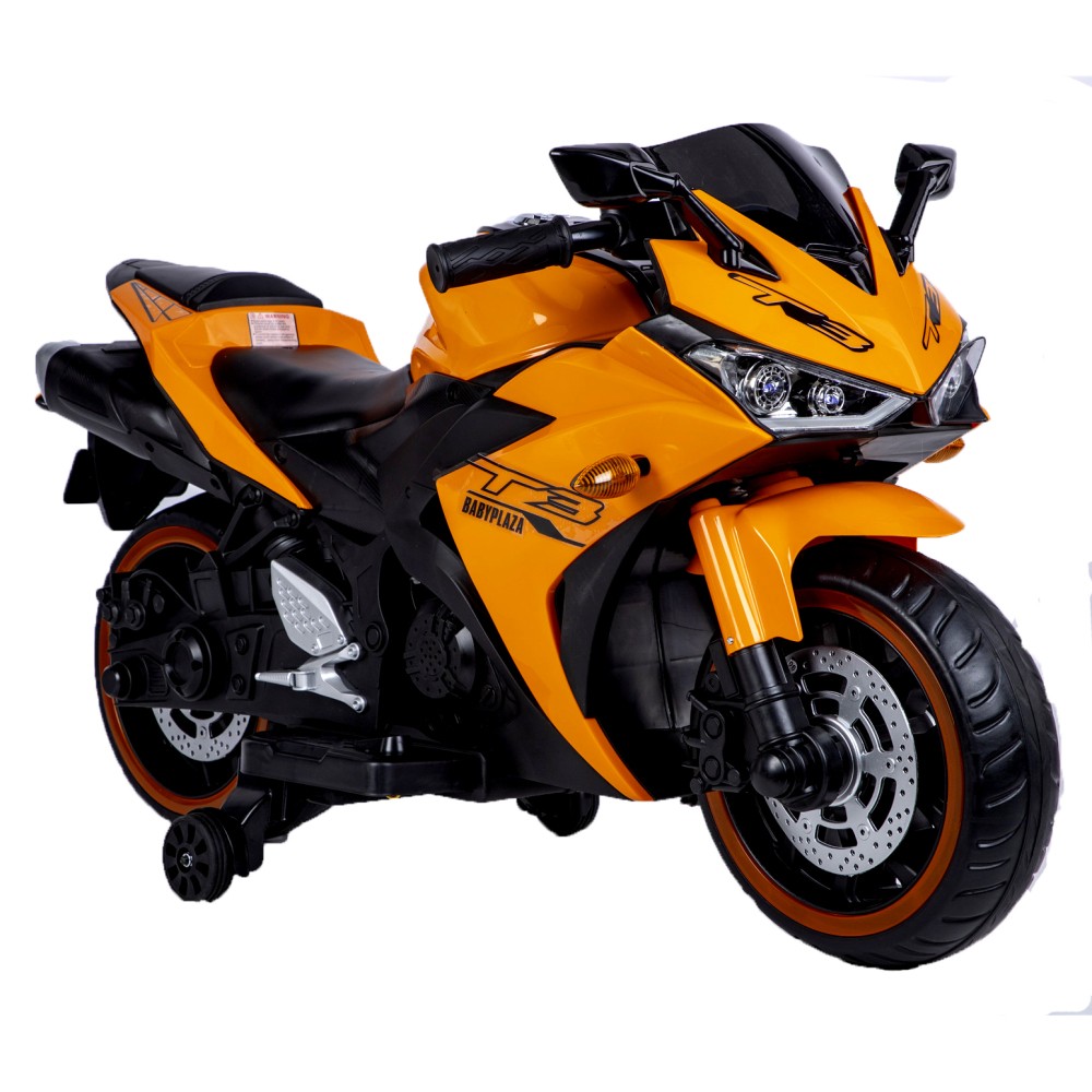 Kids 12V Electric Motorcycle with Trainning Wheels for 3-6 Years Boys Girls