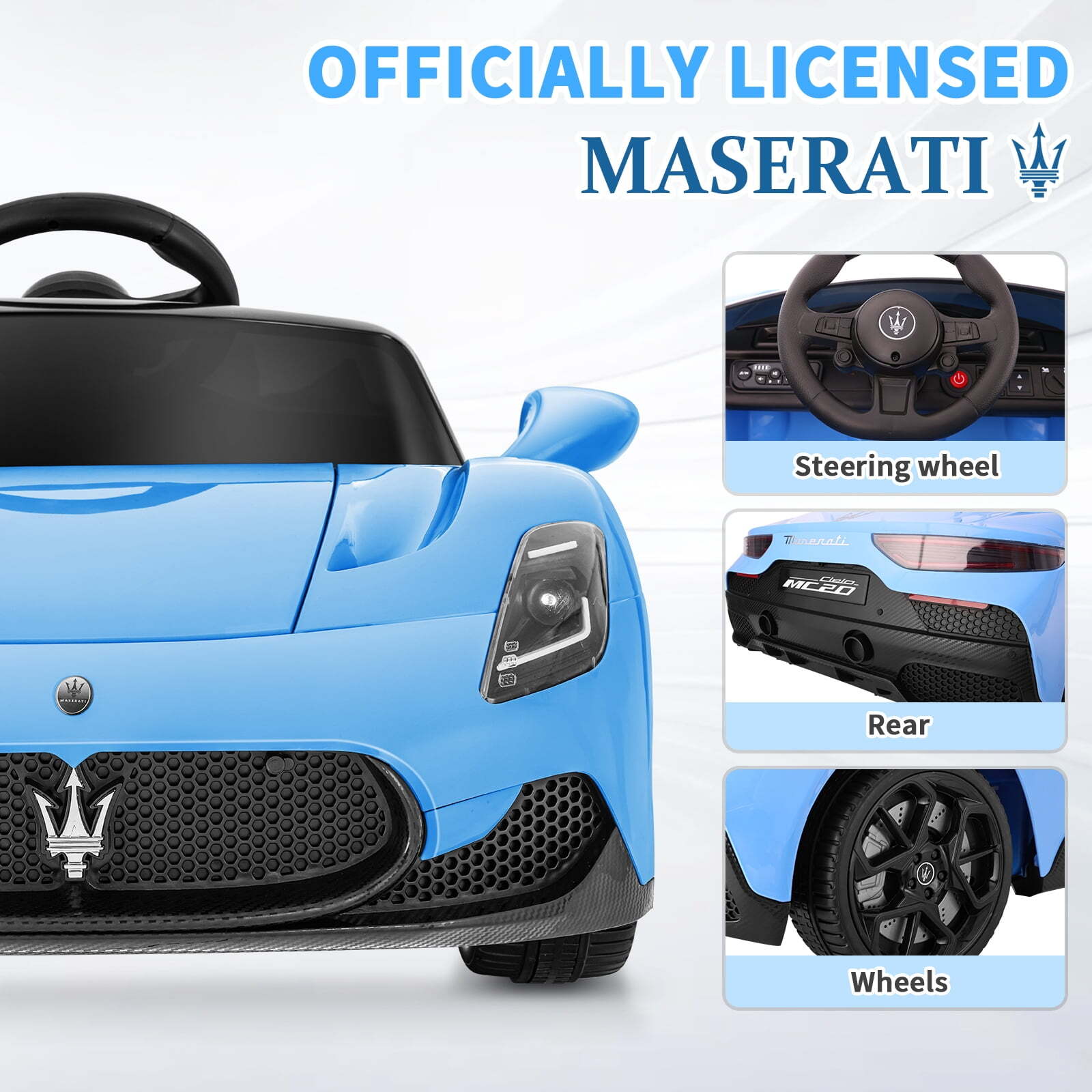 12V Kids Ride on Cars Licensed Maserati, Electric Ride on Toys for Toddler with