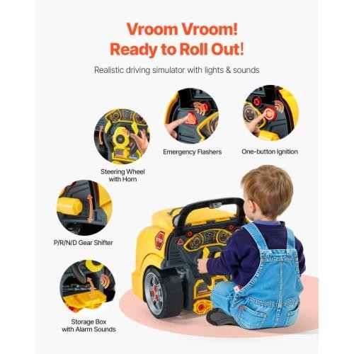 Engine Toy 60 Pieces Kids Mechanic Car Repair Set with Removable Parts