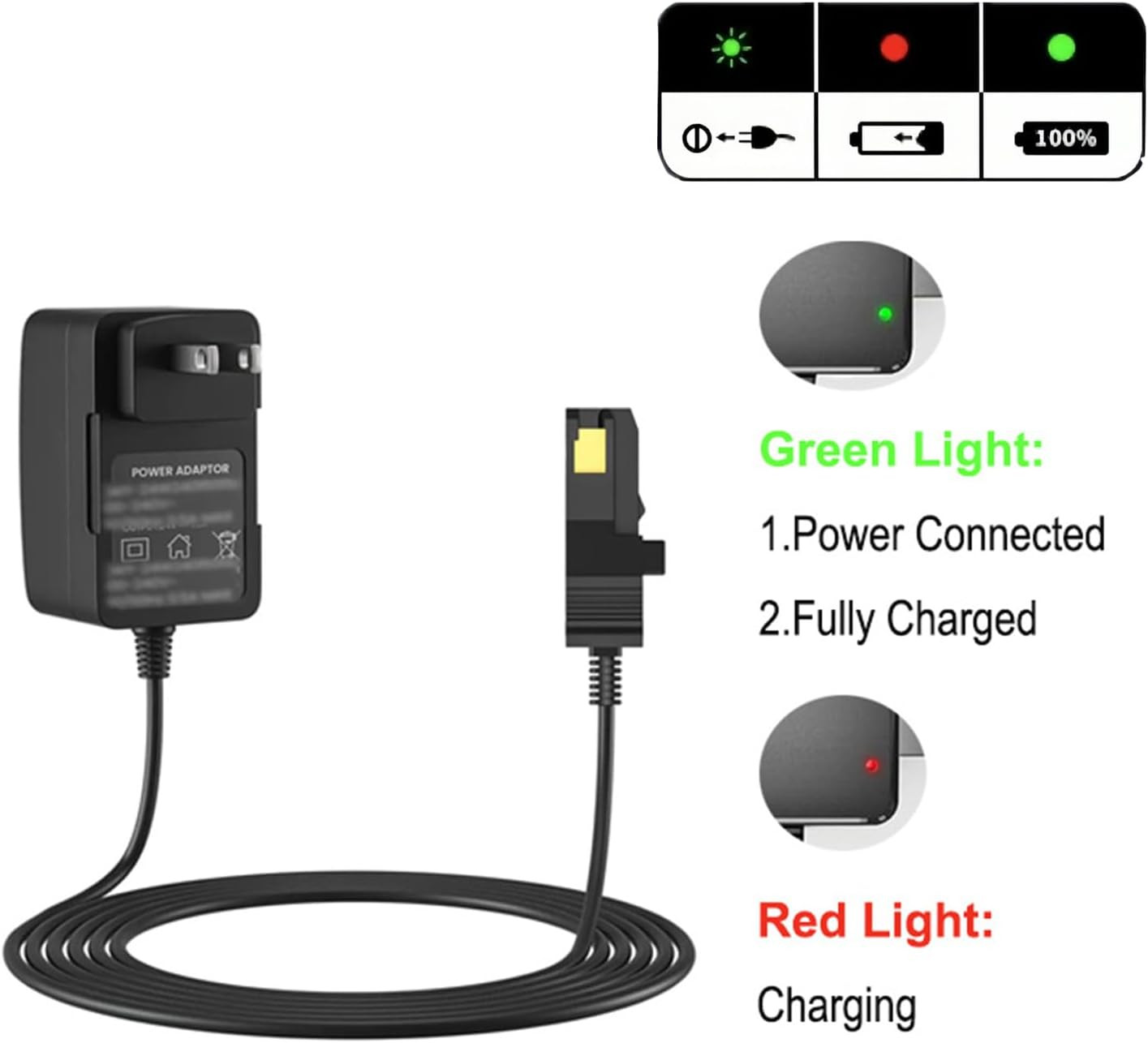 for Power Wheels 12 Volt Battery Charger, 6.6ft Cord with DualColor Indicator…