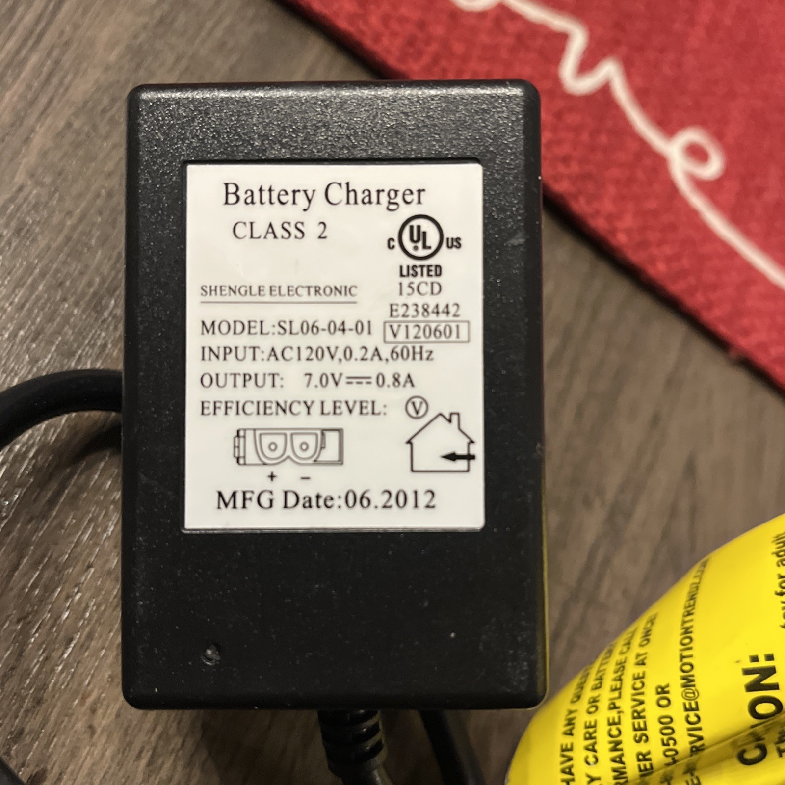 Electronic SL06-04-01 Battery Charger Kid Trax / Motion Trends 7V—.8A