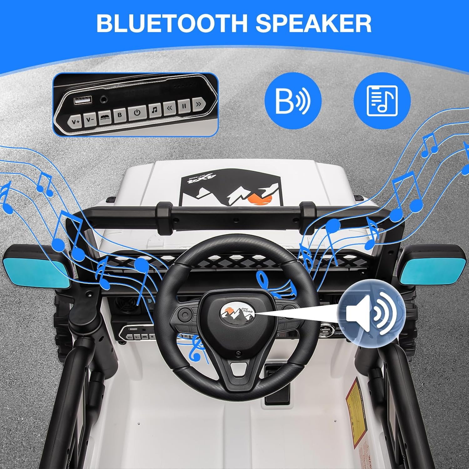 Ride on Truck Car for Kids, 12V Electric Ride on Car with Remote Control, Spring