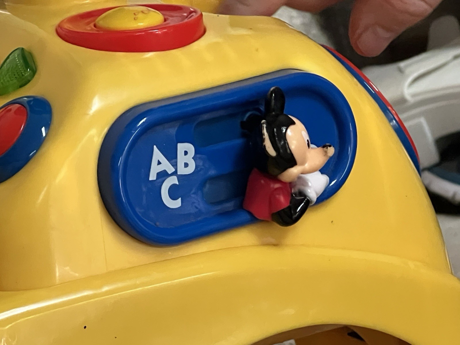 Vintage Kiddie land Disney Mickey Mouse Activity Bus Ride On Or Walker