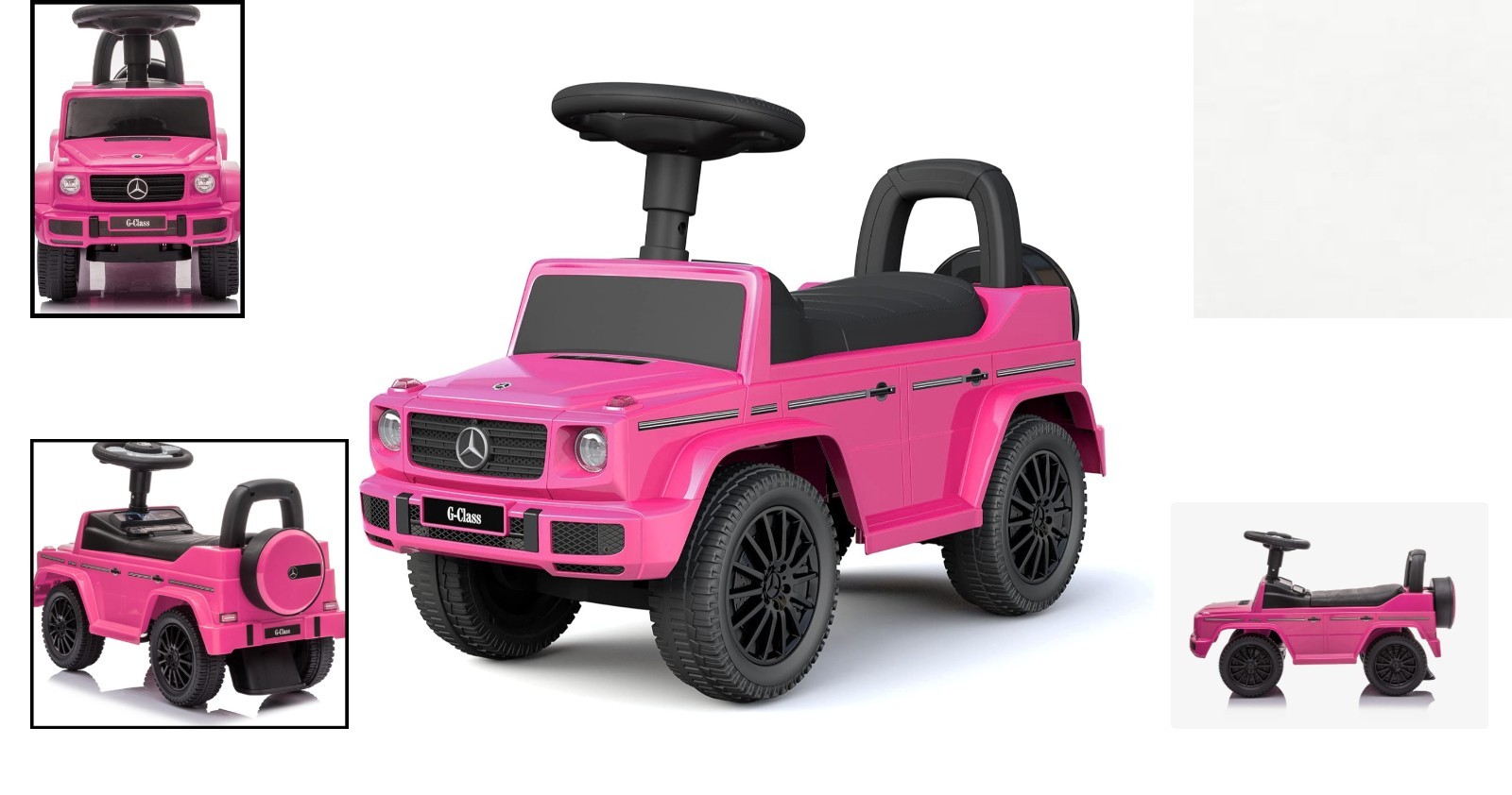 Luxurious 3-in-1 Pink Mercedes G-Wagon Push Car: Safe Ride for Toddlers