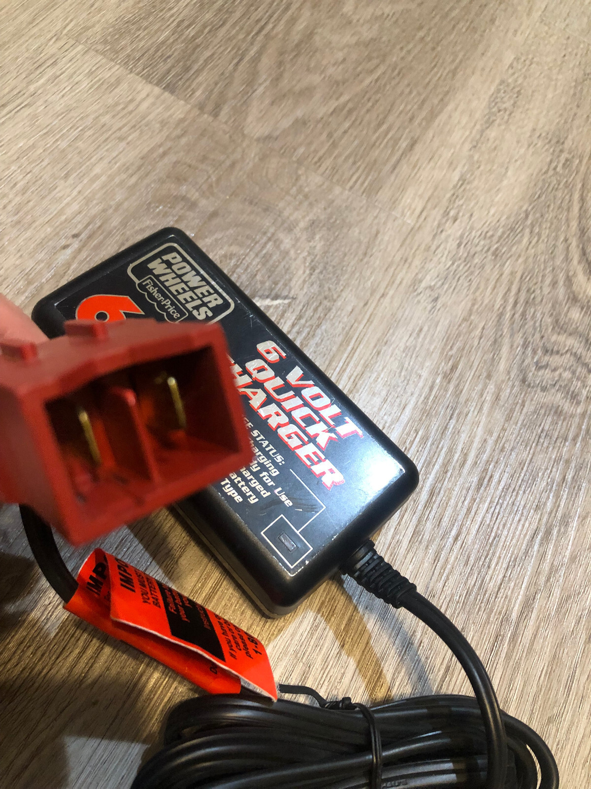 POWER WHEELS FISHER PRICE 6 VOLT QUICK BATTERY 6V 2.5A FAST CHARGER 00801-1484