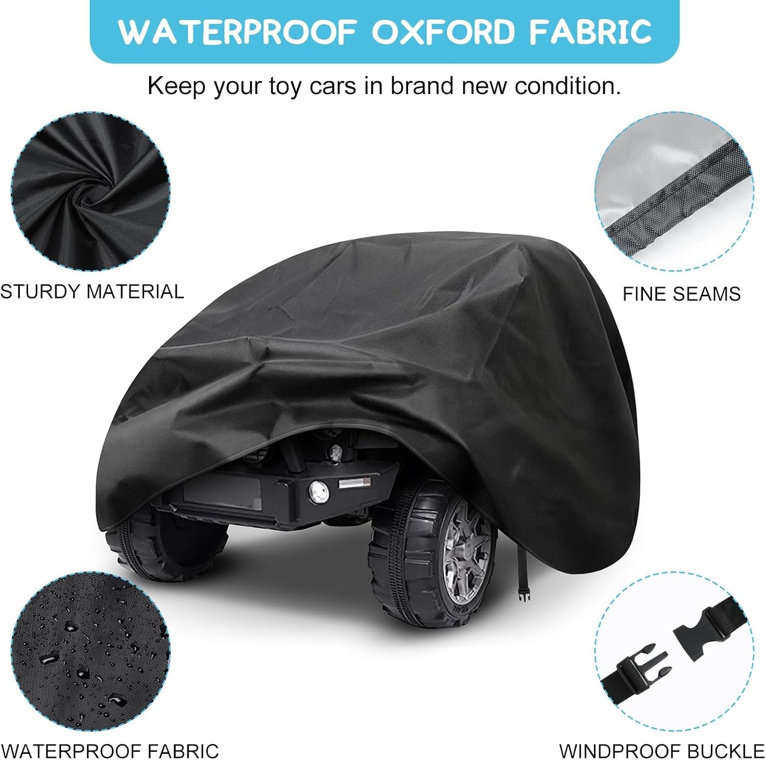 Kids Ride-On Toy Car Cover, Outdoor Wrapper Resistant Protection for Electric…
