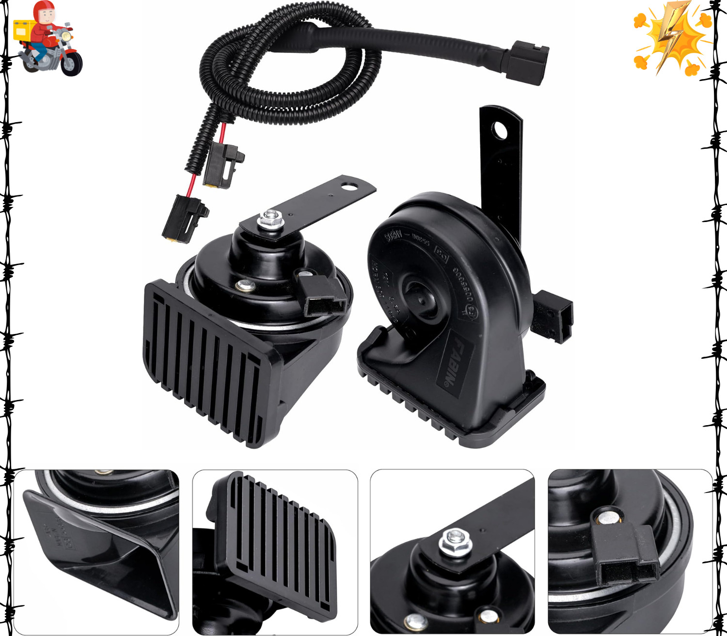 AOLIHAN Car Horn for Toyota with 1 to 2 Plug Compatible with Toyota, 12V Wate…