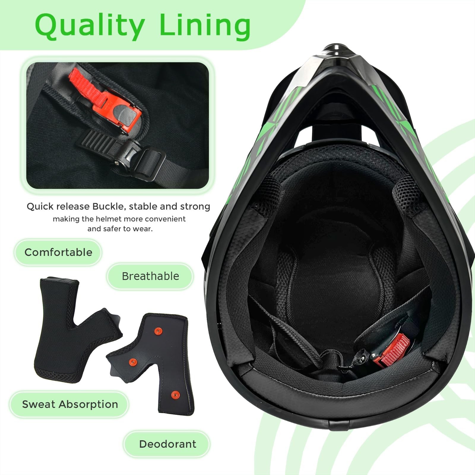 Youth Dirt Bike Helmets Fashion Kids Children Motocross, Motorcycle, BMX, ATV…