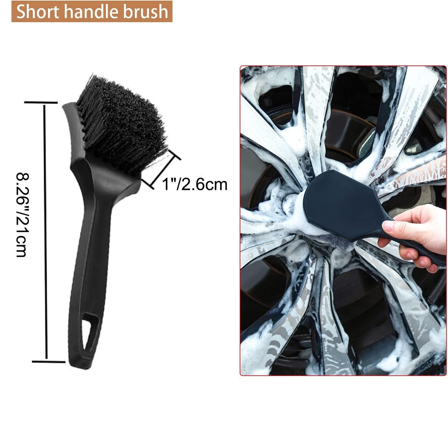 Nolimas 12Pcs Car Wheel & Tire Brush Kit,Including 17inch Long Wheel Brush,Sh…