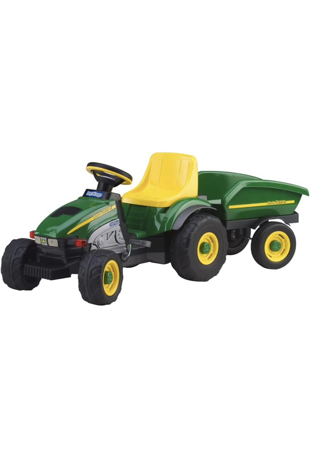 Peg-Perego John Deere Farm Tractor and Trailer w/ Adjustable Seat New Open Box