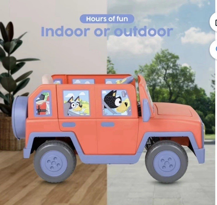 Bluey Heeler Family 12-Volt Battery Powered Ride-On Car Truck Ages 3+