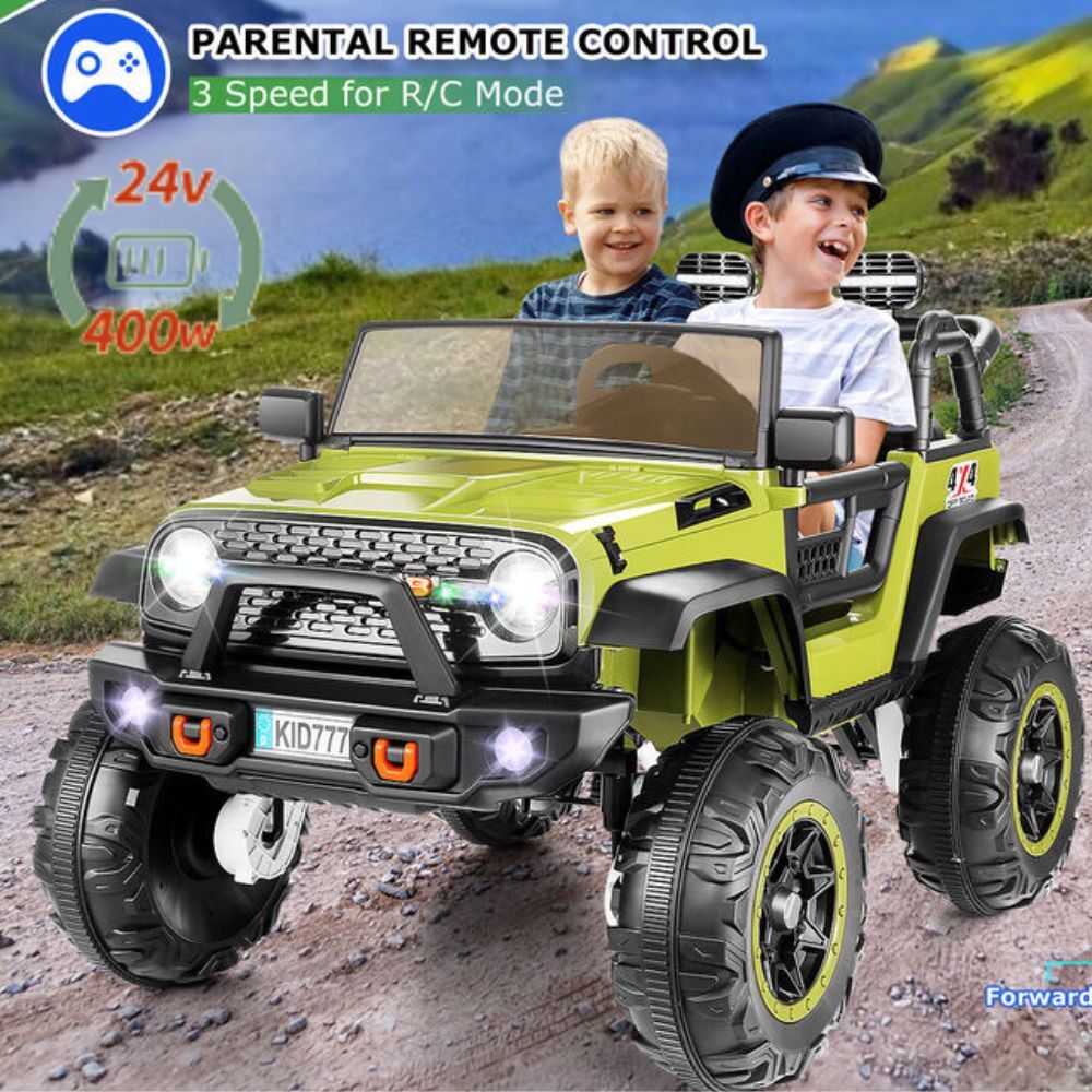 24V Ride on Car for Kids 400W Electric Car Vehicles 4WD 2 Seater Battery Powered