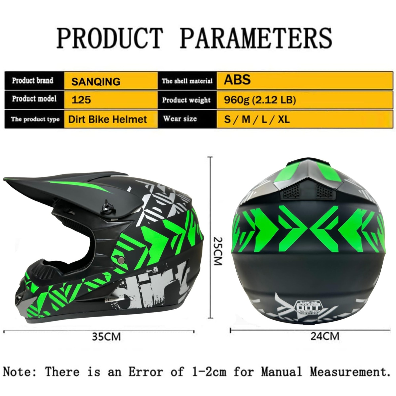 Youth Dirt Bike Helmets Fashion Kids Children Motocross, Motorcycle, BMX, ATV…