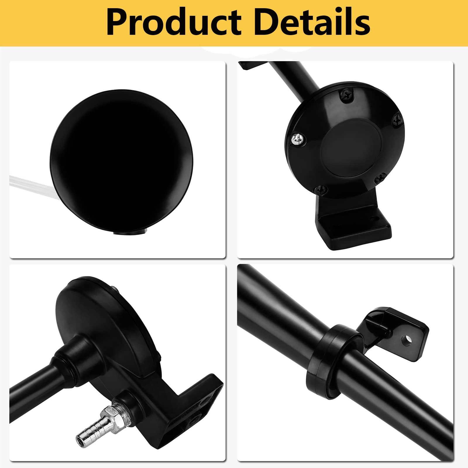 HK 12V 150db Air Train Horn Kit with Compressor Single Trumpet Air Horn Powerful