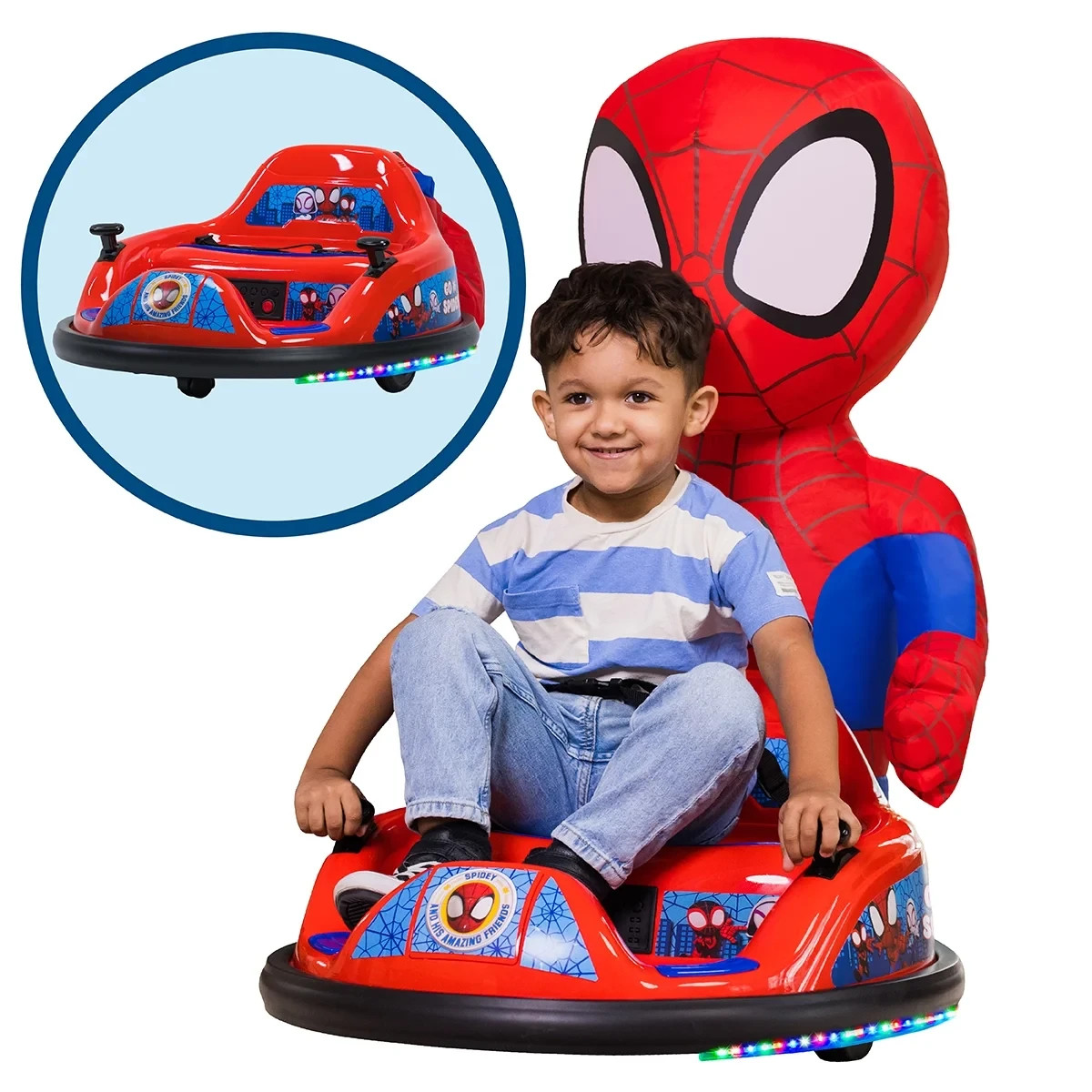 Marvel Spidey ImaginAir 6V Battery-Powered Bumper Car Ride-On, Red