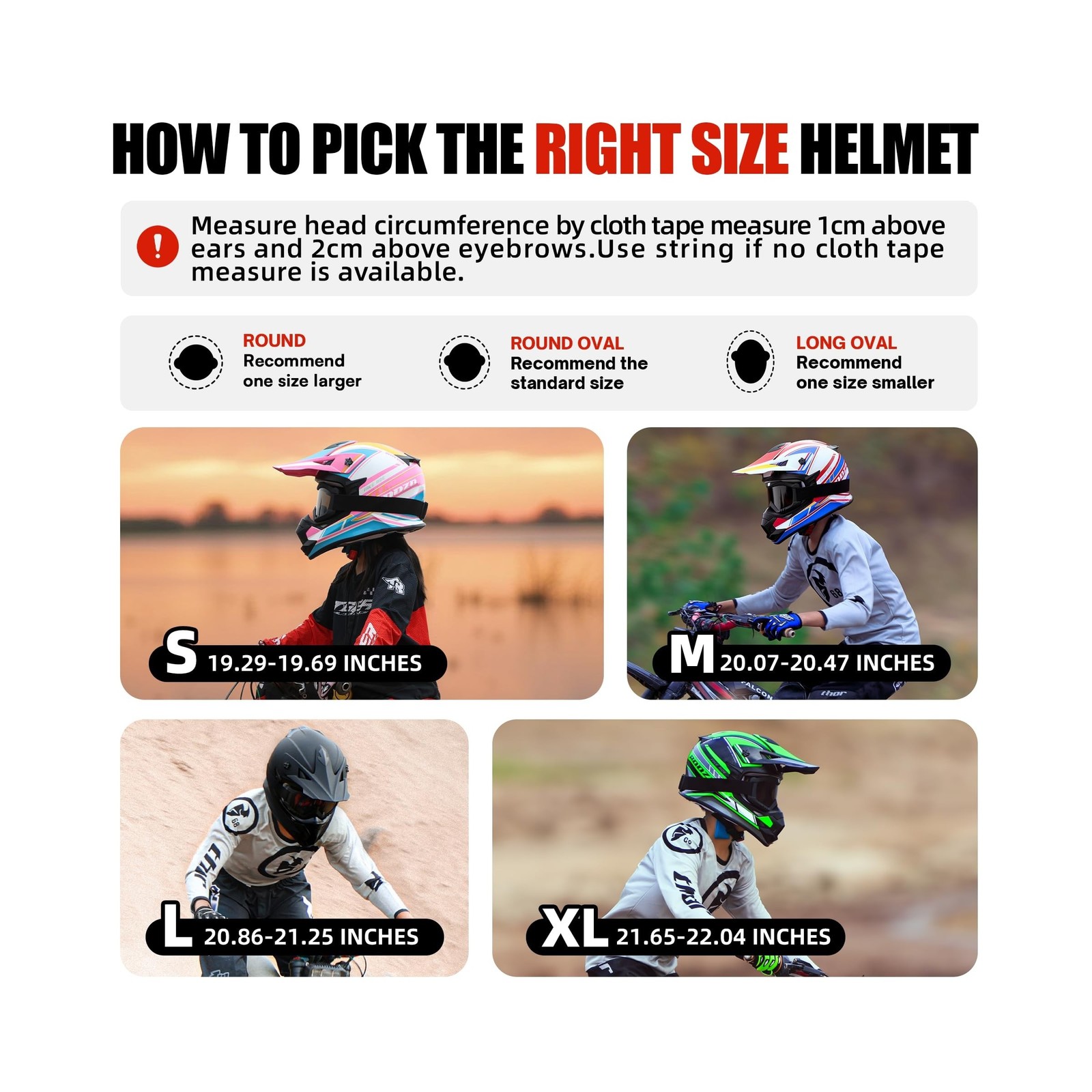 Kids Dirt Bike Helmets Youth ATV Helmet, Kids Motocross Helmet for Off Road, …