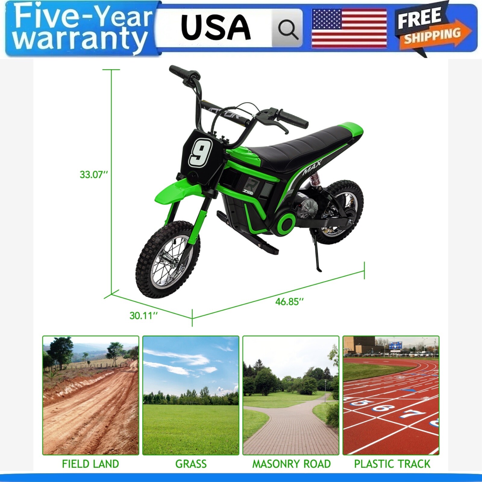 🍊Electric Dirt Bike for Kids 8-12 24V 350W Electric Motorcycle-Up to 14.29MPH