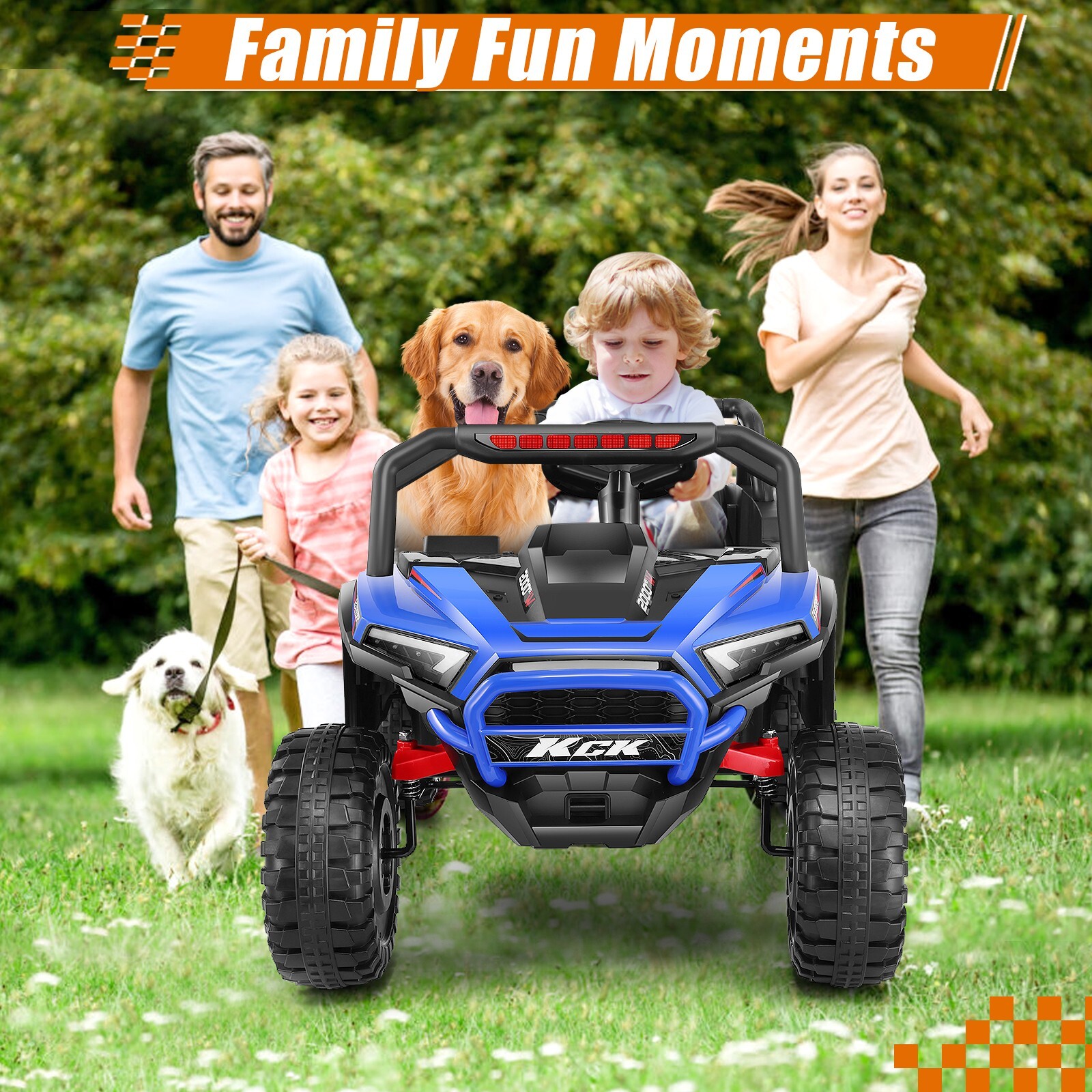 Ride on Car for Kids 24V Battery Powered 2 Seater Electric Toy Car UTV 3 Speeds@