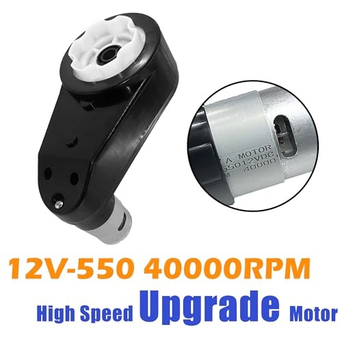 2PCS 12 Volt RS550 40000 RPM High-Speed Motor Gearbox for Power black coupler