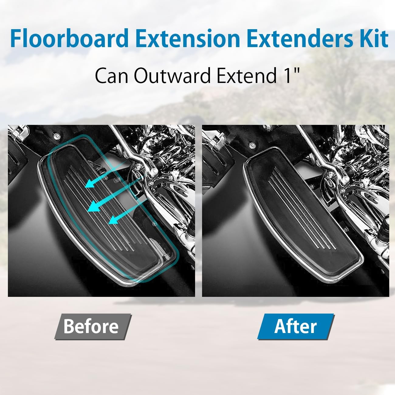 Driver Floorboard Outward Extension 1″ Spacer Extenders Kit Compatible With F…