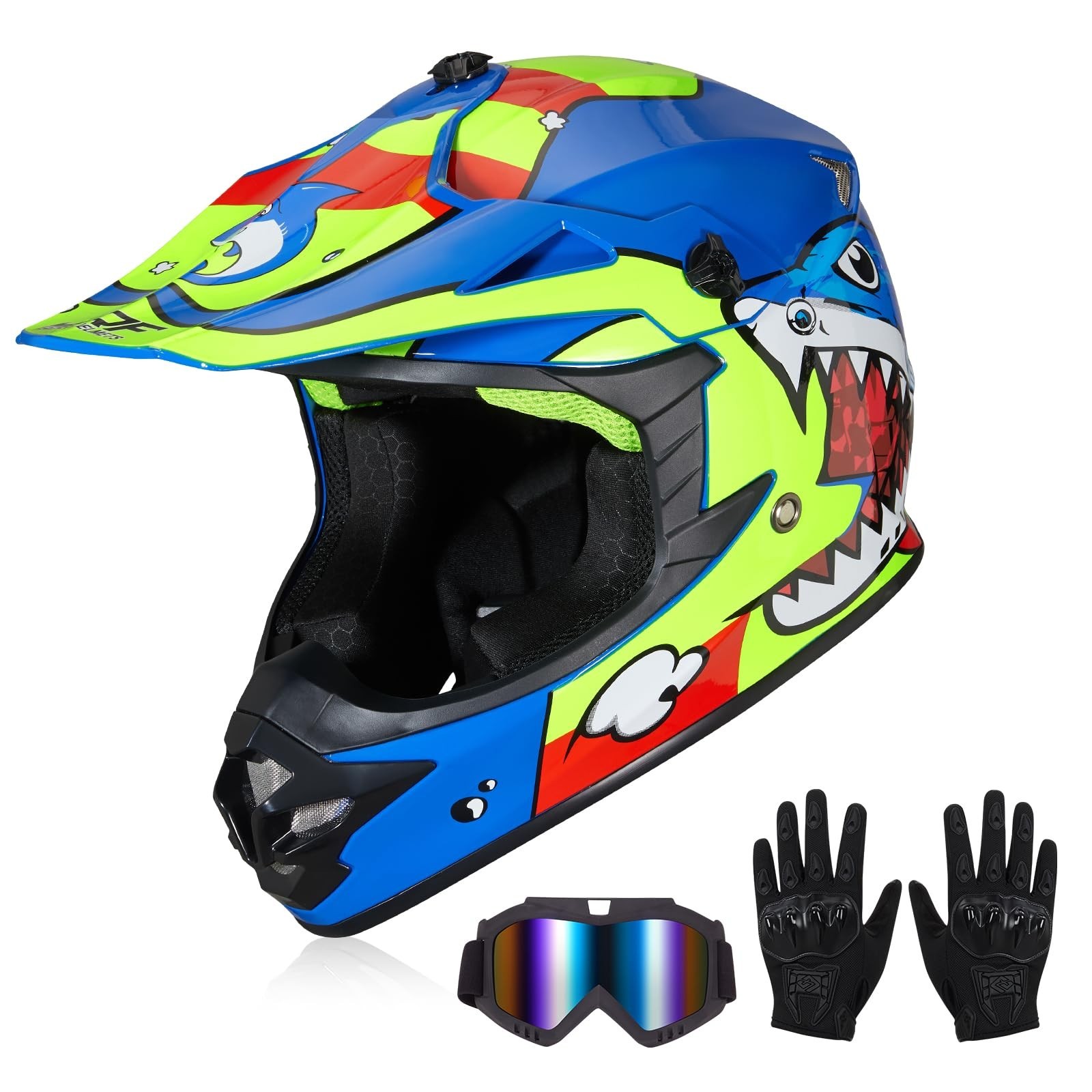 Youth Kids Dirt Bike Helmets Motocross Offroad ATV BMX MX Dirtbike Motorcycle…