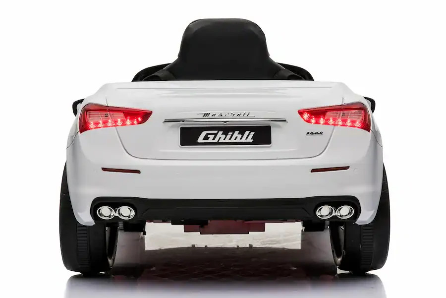Best Ride On Cars Maserati Ghibli 12V Car White RC Remote Control Open Doors