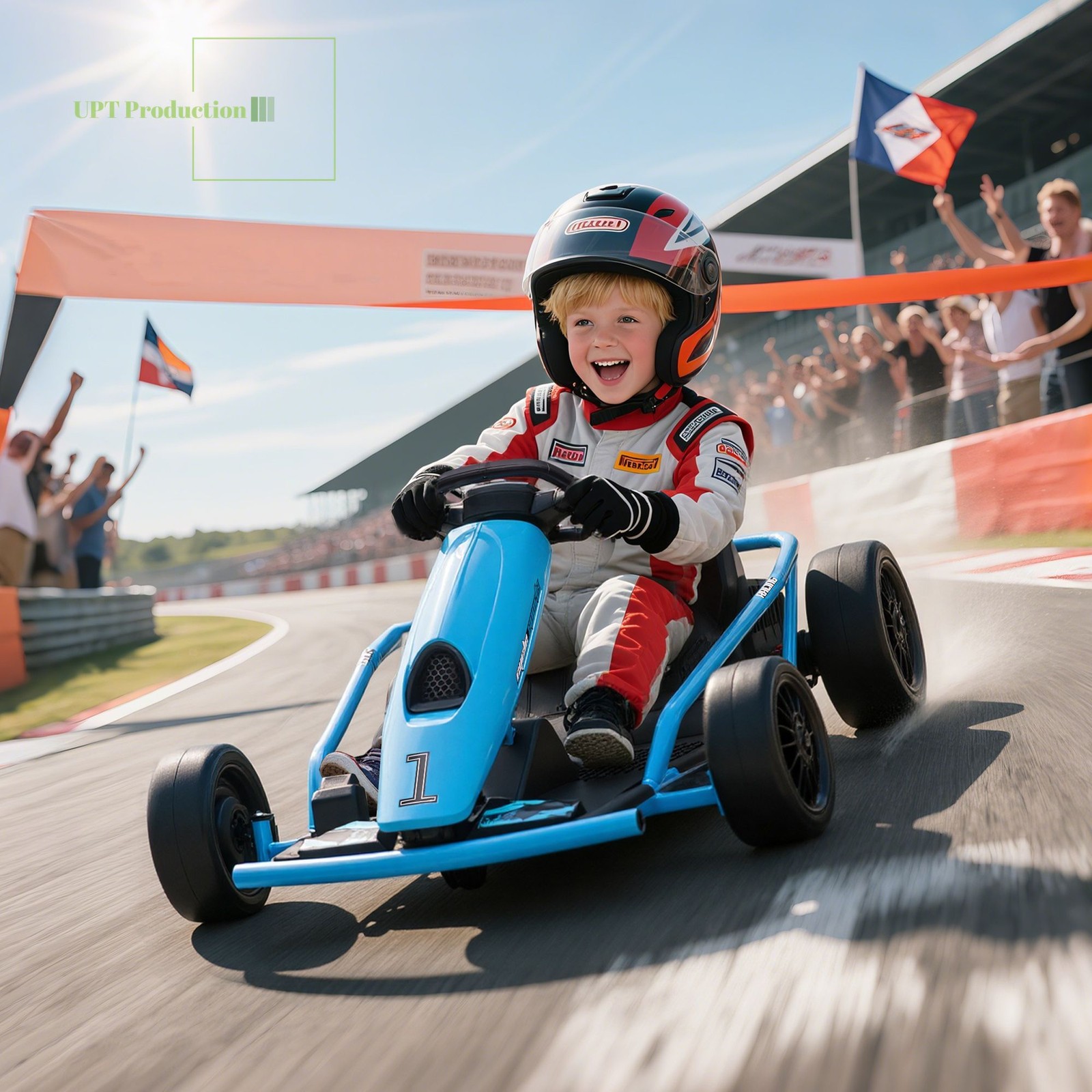 24V Electric Go Kart for Kids, Drift Ride-On Racing Go Kart with 2 Speeds,…