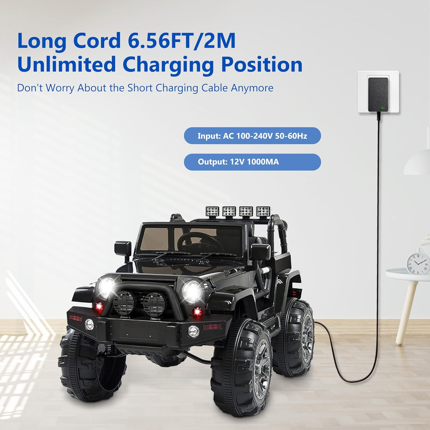 12 Volt Battery Charger for Kids ATV Ride on Toys, Fit for BMX X6, Kid TRAX GMC,