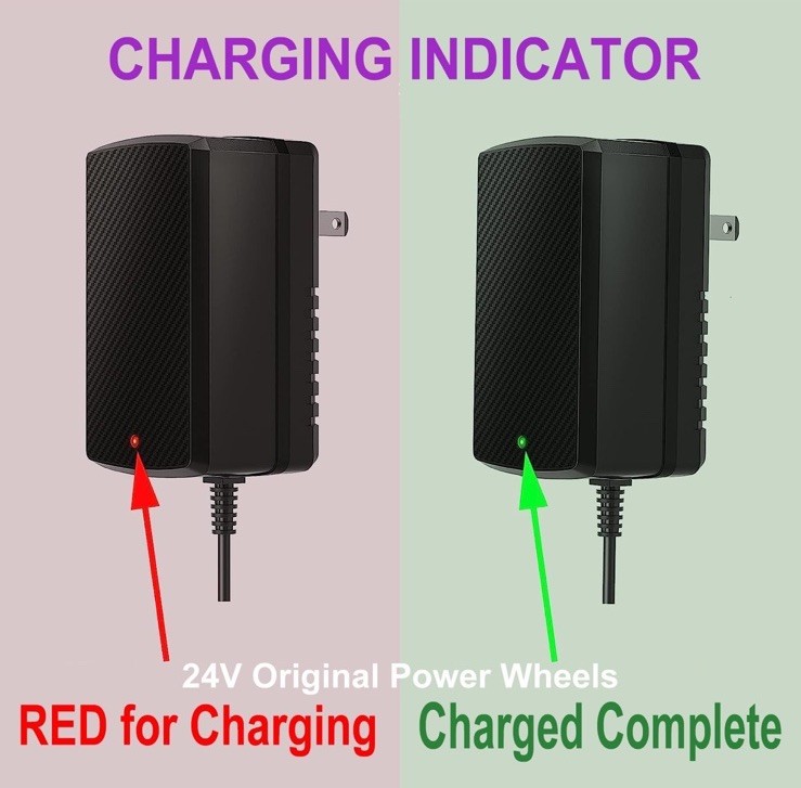 24V Charger for Kids Ride-On Car Toys – Wrangler SUV Jeep ATV Quad
