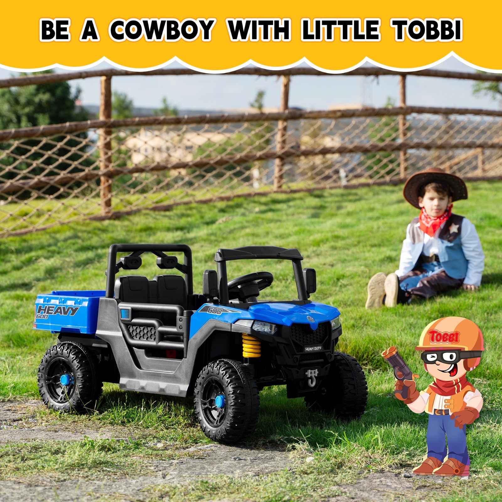 12V Kids Ride On Dump Truck Electric Construction Vehicle with Remote Control