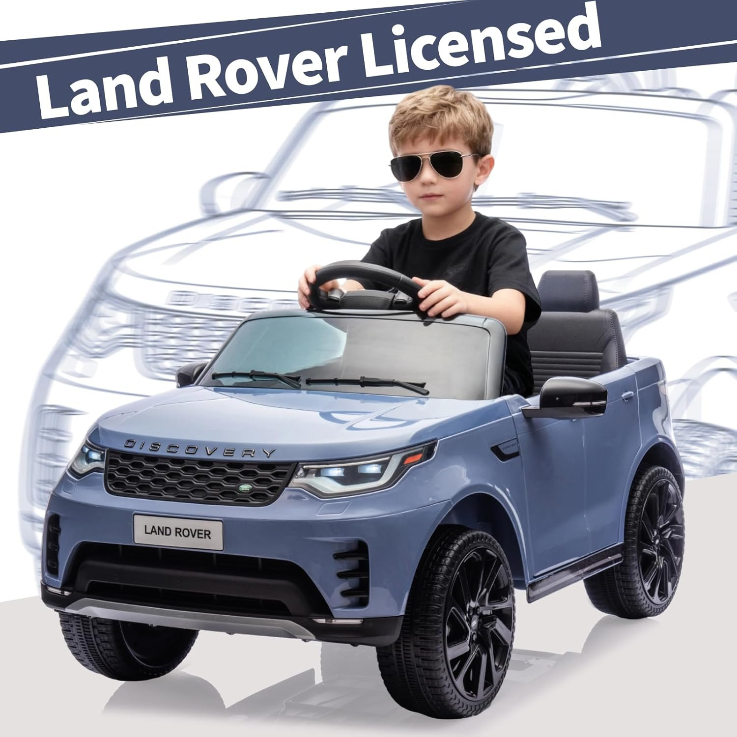 Ride on Car for Kids -12V Licensed Land Rover Electric Ride on Toy with Parental