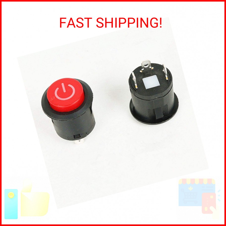 2Pcs 6V 12V Button Start Power Supply Switch Accessory for Kids Electric Cars Ca