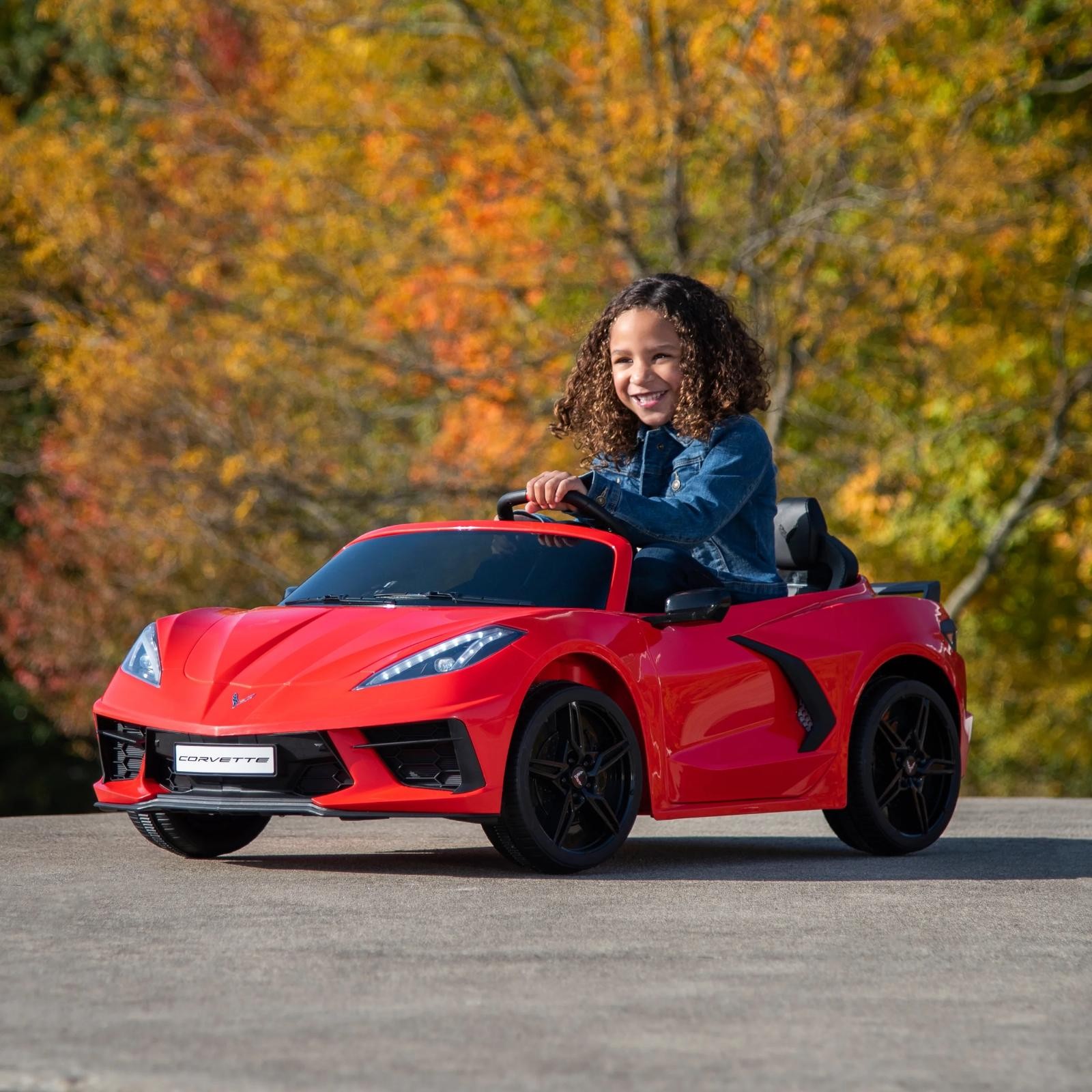 Kids 12V Battery Powered Ride-On Toy Car Corvette Stingray Car For Boys Girls 3+
