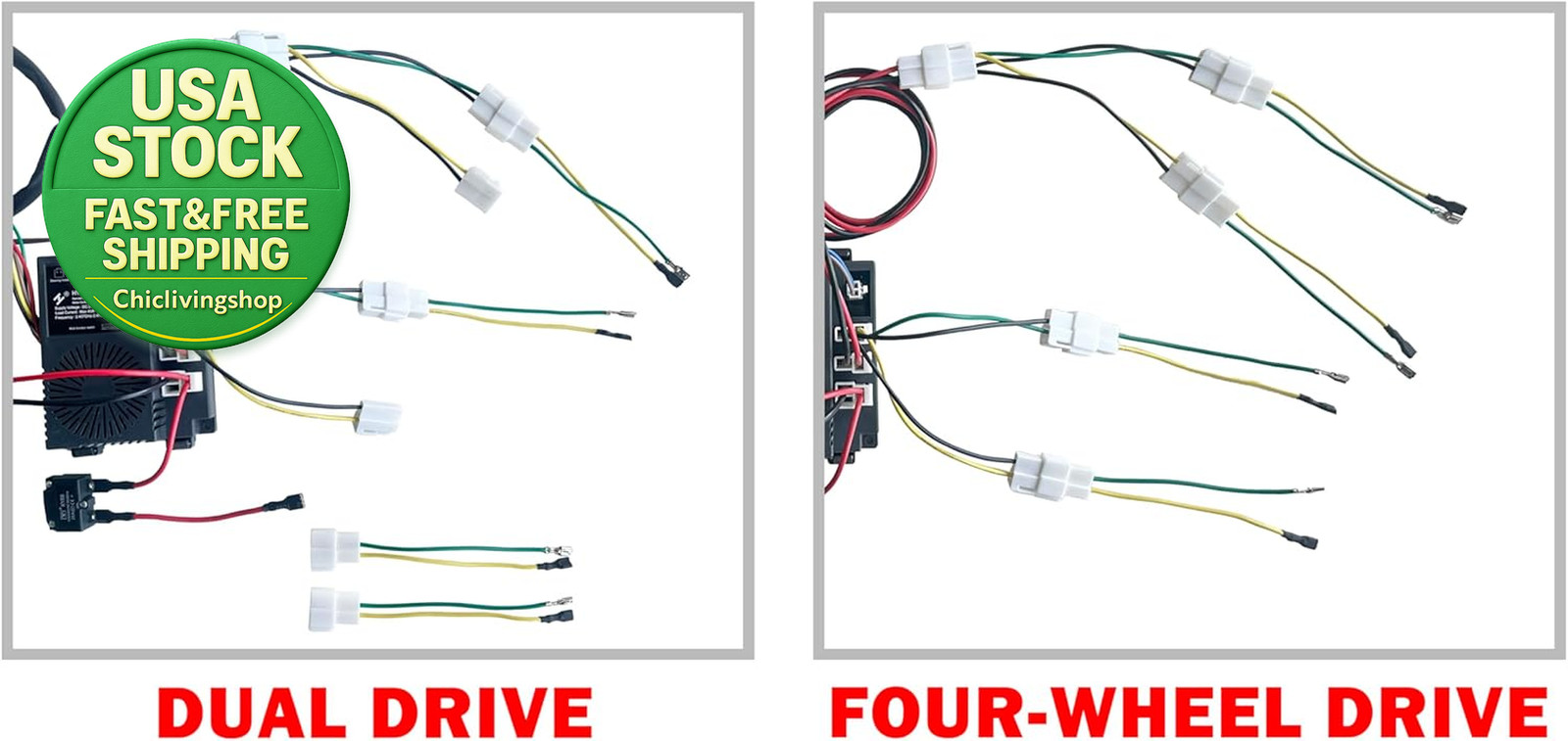 24 Volt DIY Wire Harness Conversion Kit for Kids Ride on Toys 2.4G Remote