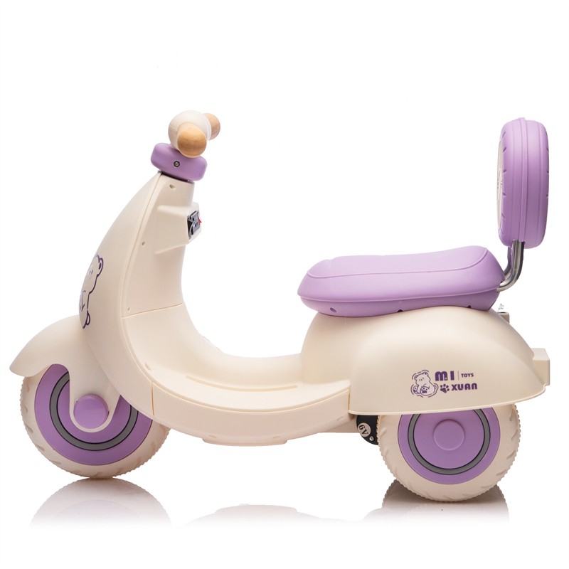 12V Kids Ride On Electric Motorcycle 3-Wheel Toddler Scooter w/ Parents Control