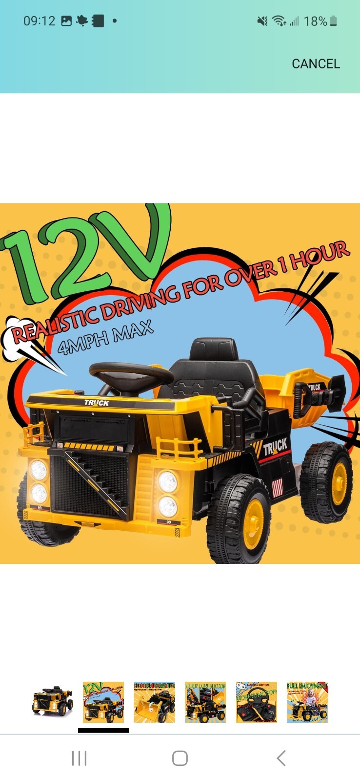 New Dump Truck for kids, Construction Vehicles for Kids,Electric Car,4Mph Max