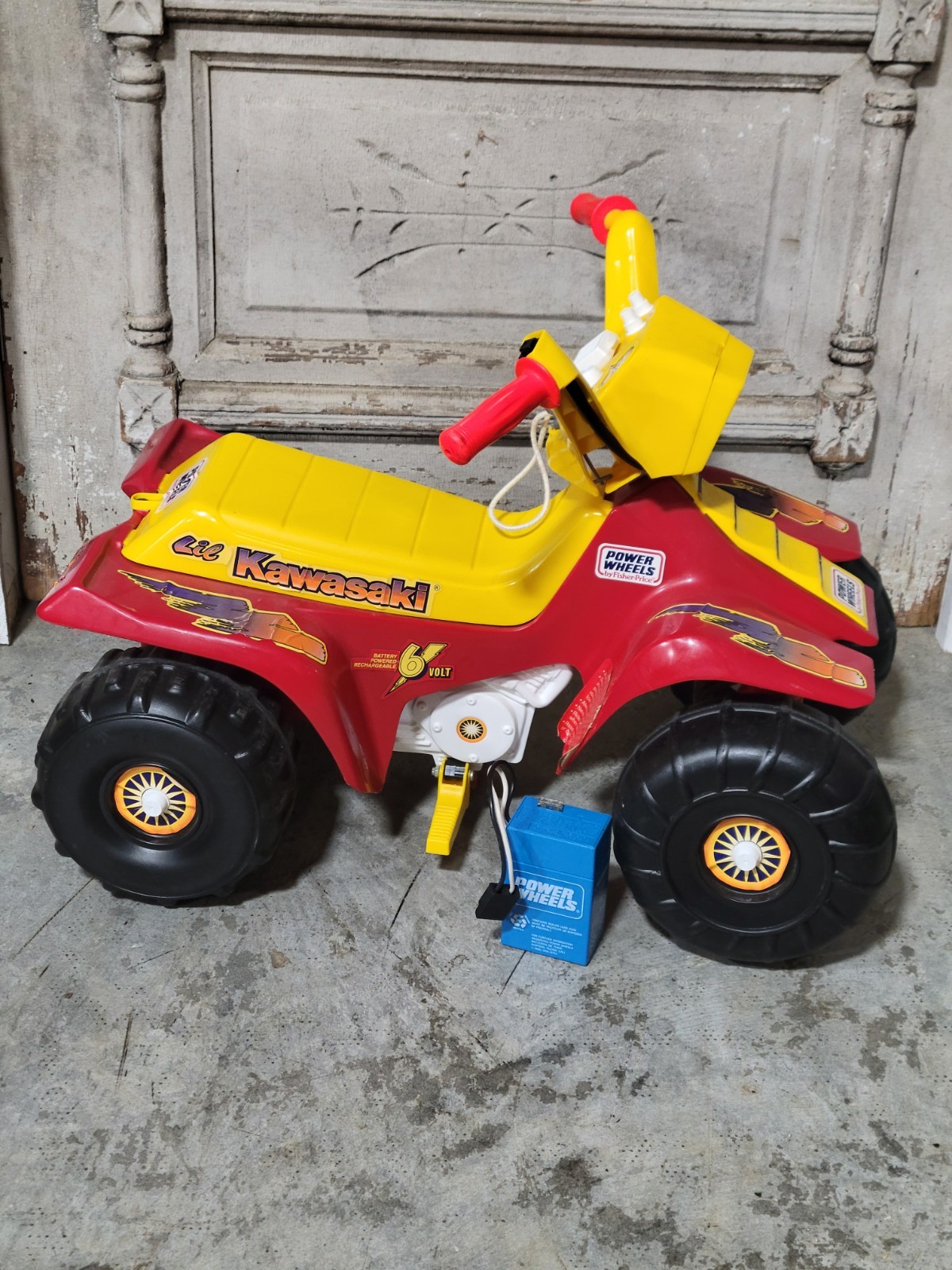​Vintage 1995 Power Wheels Lil Kawasaki ATV 6V Ride On Toy Fisher Price FP USA