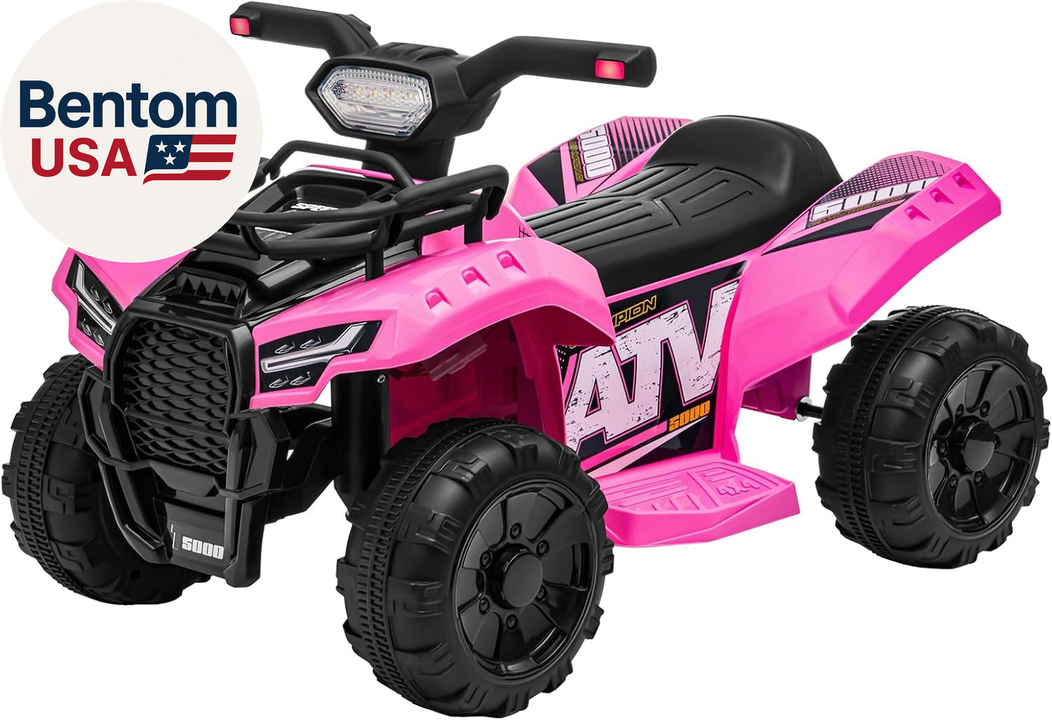 6V ATV for Kids, 4 Wheeler for Toddlers with Music, Horn, Lights, 1.2Mph Max Spe