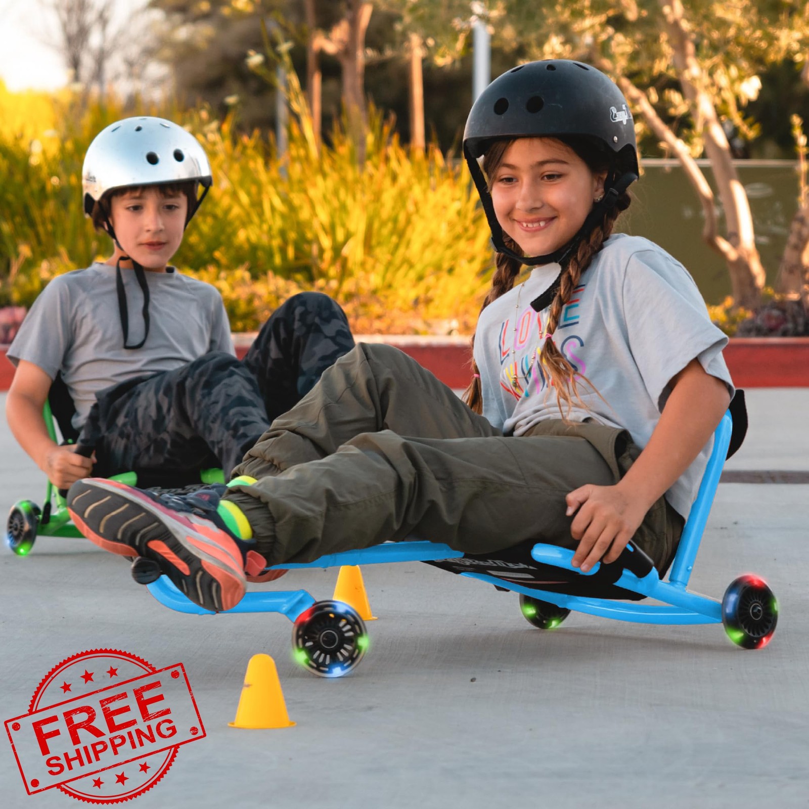 EzyRoller Classic with LED Wheels Ride On Toy for Kids, Ages 3-12, Up to 154 …