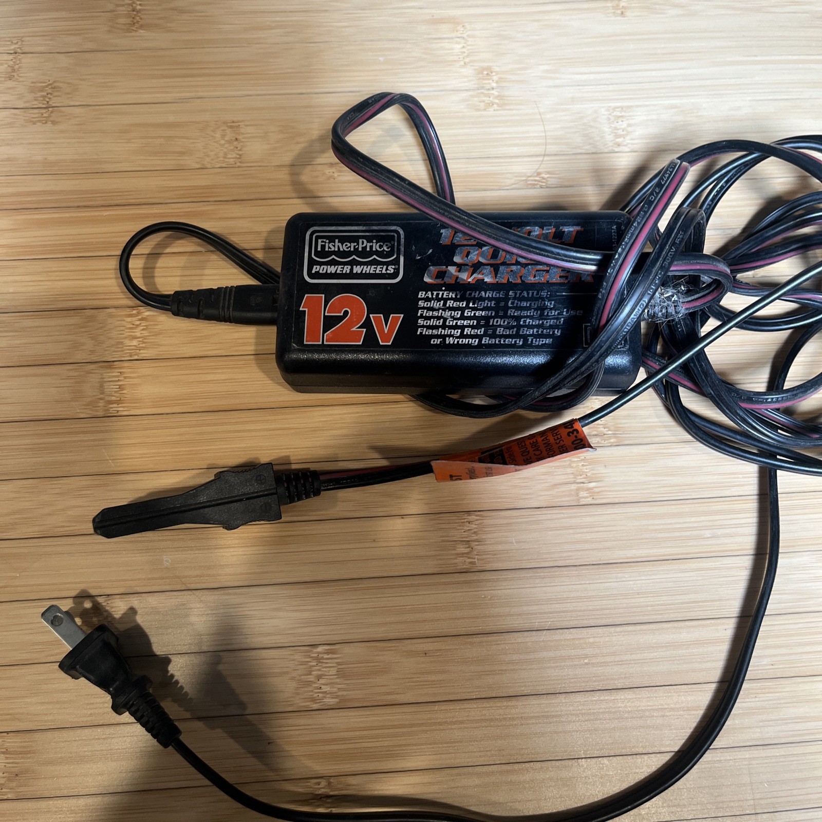 Fisher Price Power Wheels 12 Volt Quick Charger Model 00801-1429 (12V 2.5A)