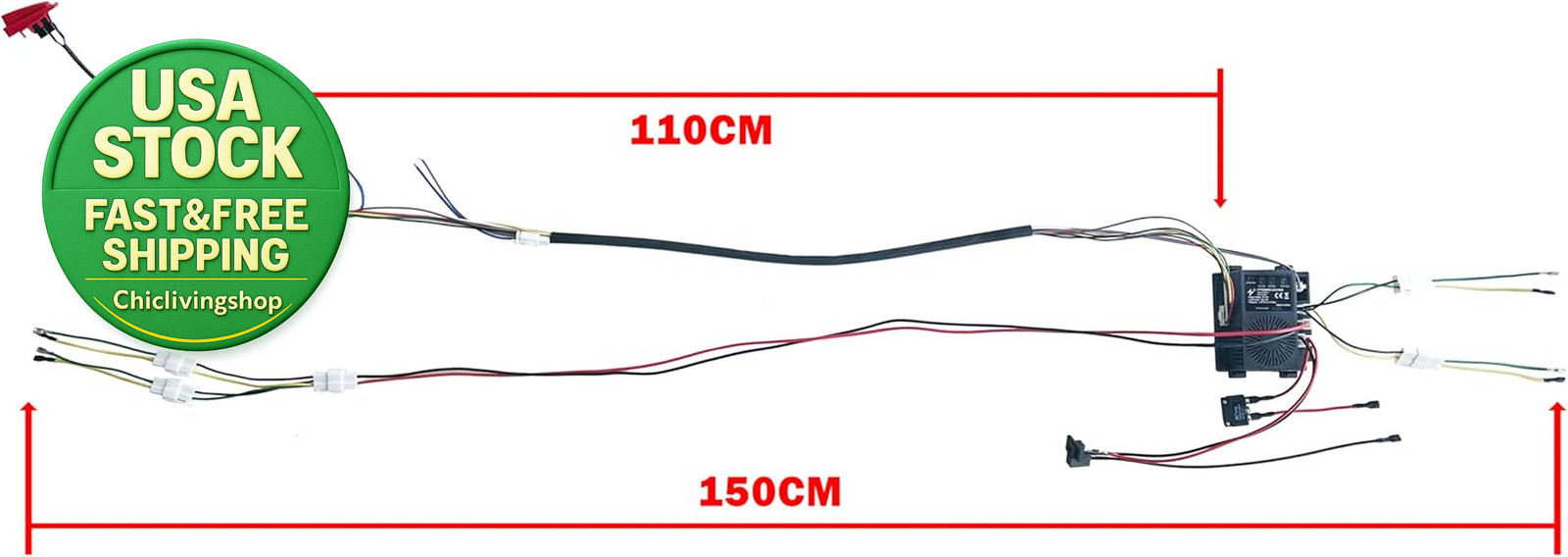 24 Volt DIY Wire Harness Conversion Kit for Kids Ride on Toys 2.4G Remote
