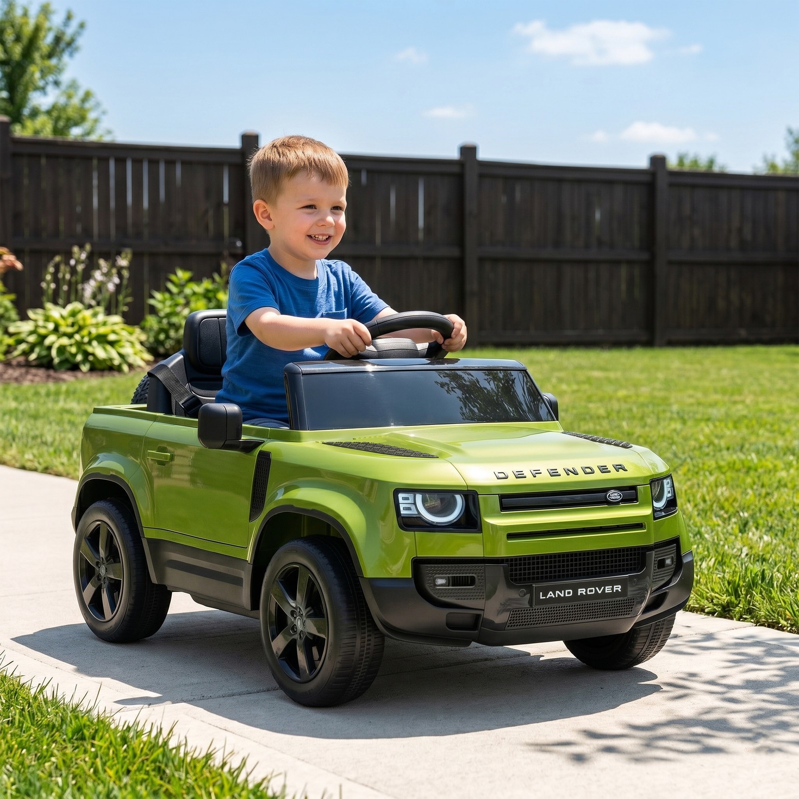 Qaba 12V Ride on Car Licensed Land Rover with Suspension & Remote, Green
