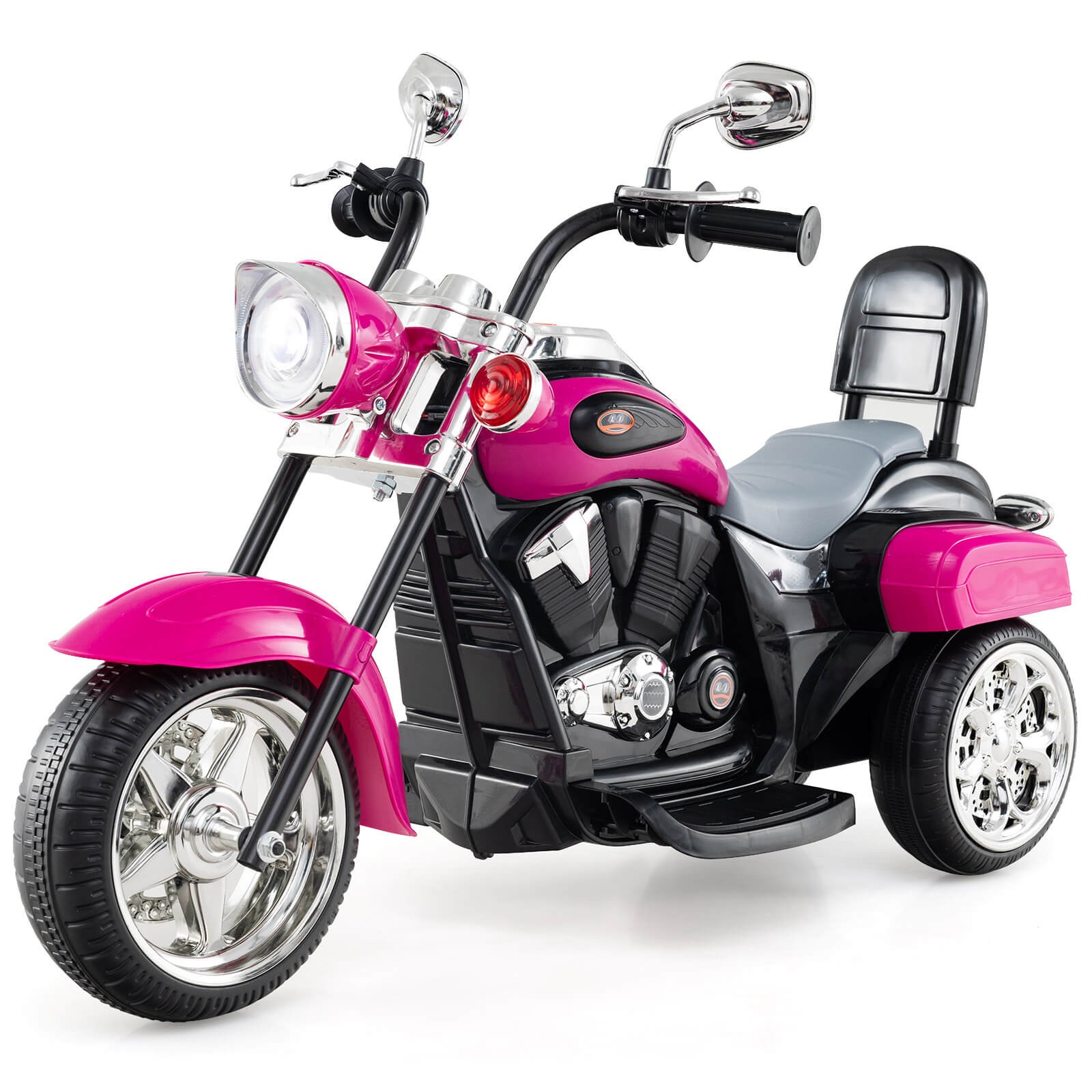 6V Kids Ride On Chopper Motorcycle 3 Wheel Trike w/ Headlight and Horn