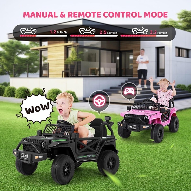 Carro Electrico Para Niños De 2 A 4 Años Montar Manejar Jugar Con Control Remoto