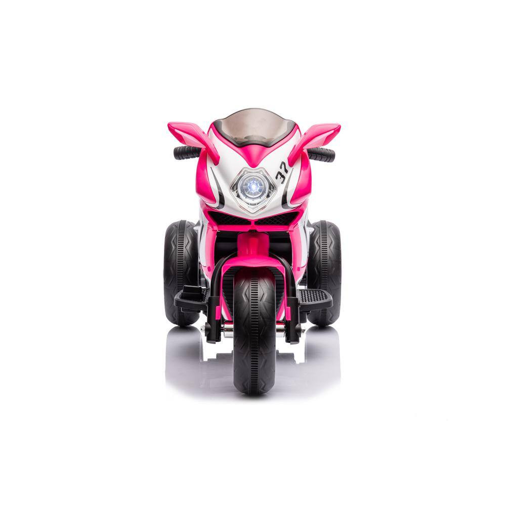 Plastic 6-V Electric Motorcycle for Kids 3-4-Years Boys/Girls with Headlight, Mu